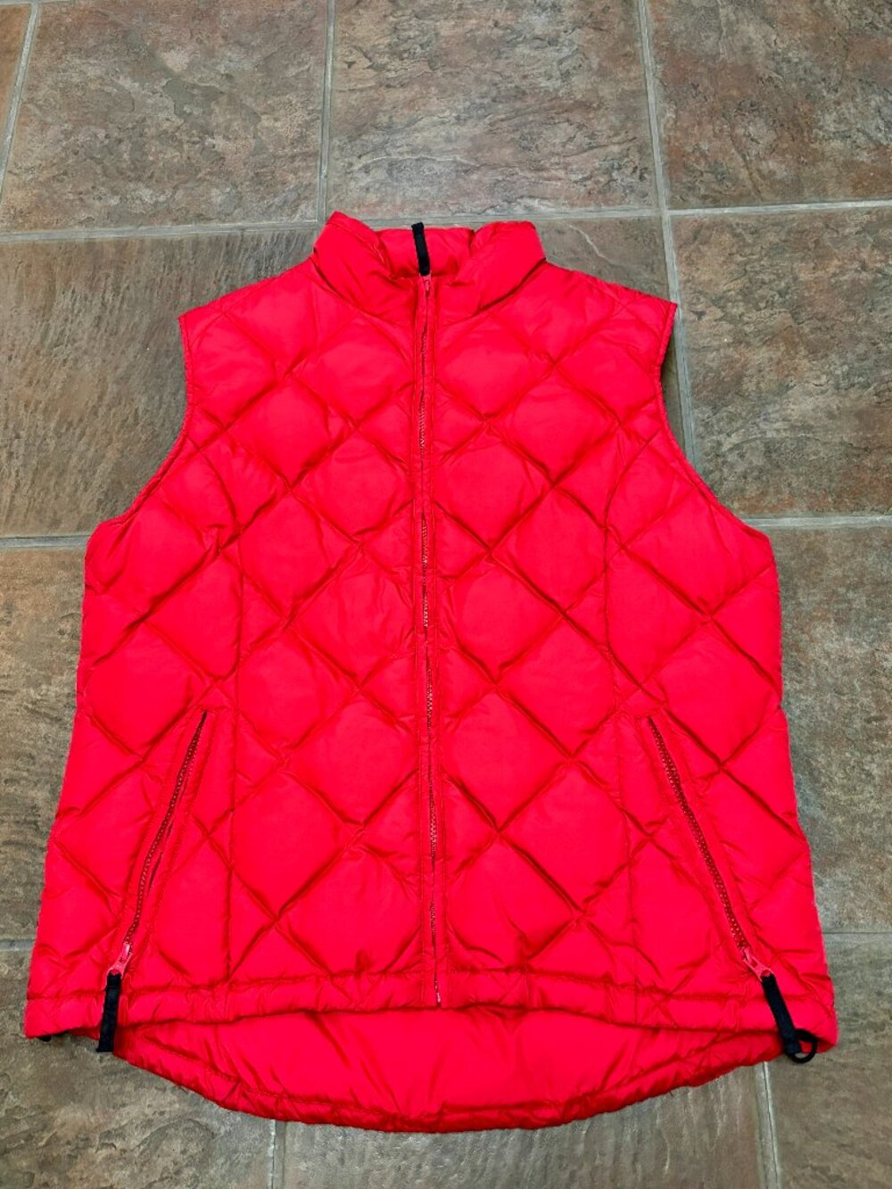 ~~Duluth Trading Company Vest Women' Large RED Down Long Line Puffer Outdoors